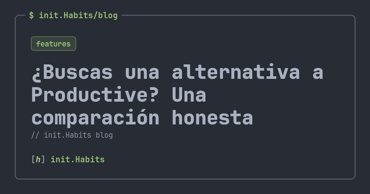 ¿Buscas una alternativa a Productive? Una comparación honesta — init.Habits blog