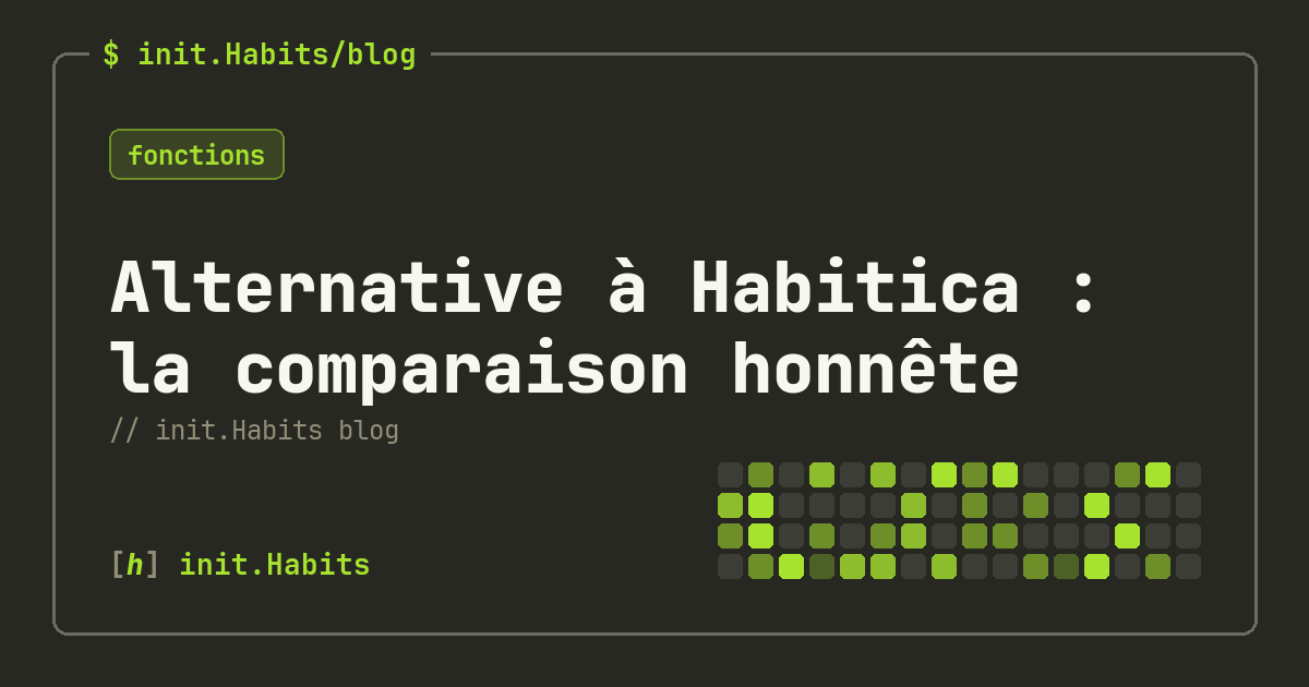 Alternative à Habitica : la comparaison honnête — init.Habits blog