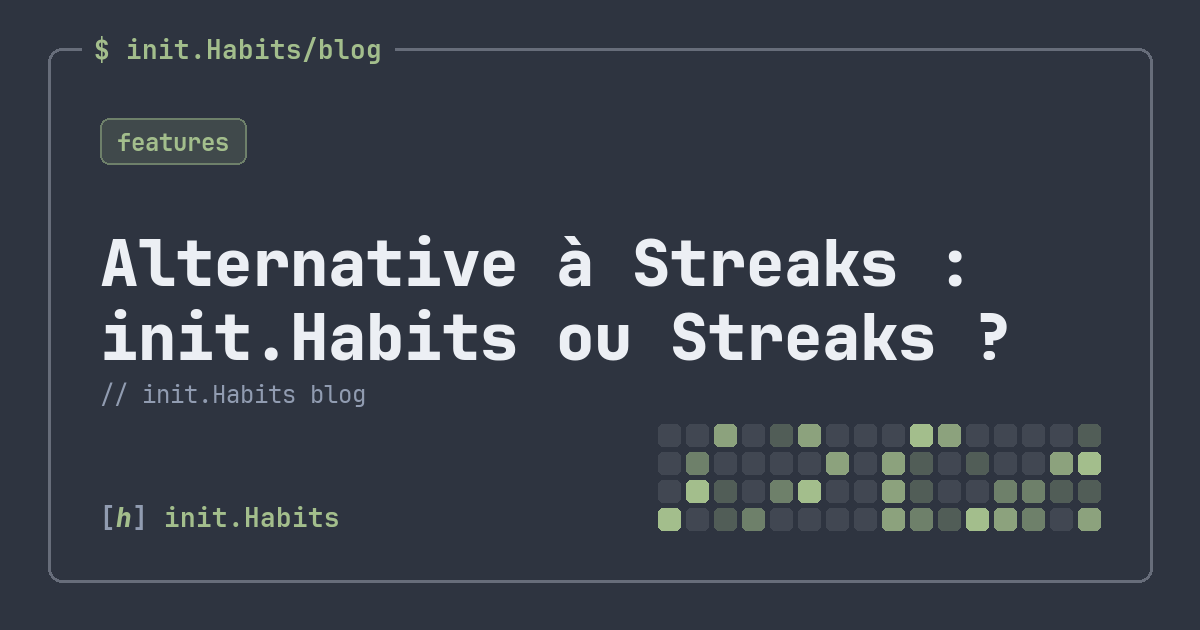 Alternative à Streaks : init.Habits ou Streaks ? — init.Habits blog