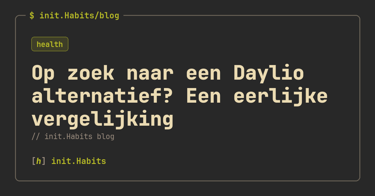 Op zoek naar een Daylio alternatief? Een eerlijke vergelijking — init.Habits blog