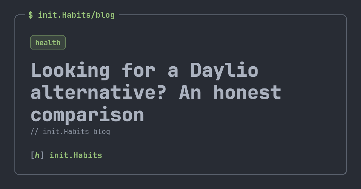 Looking for a Daylio alternative? An honest comparison — init.Habits blog