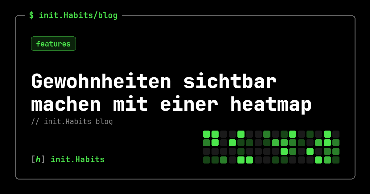 Gewohnheiten sichtbar machen mit einer heatmap — init.Habits blog