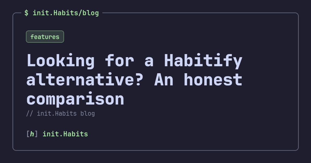 Looking for a Habitify alternative? An honest comparison — init.Habits blog