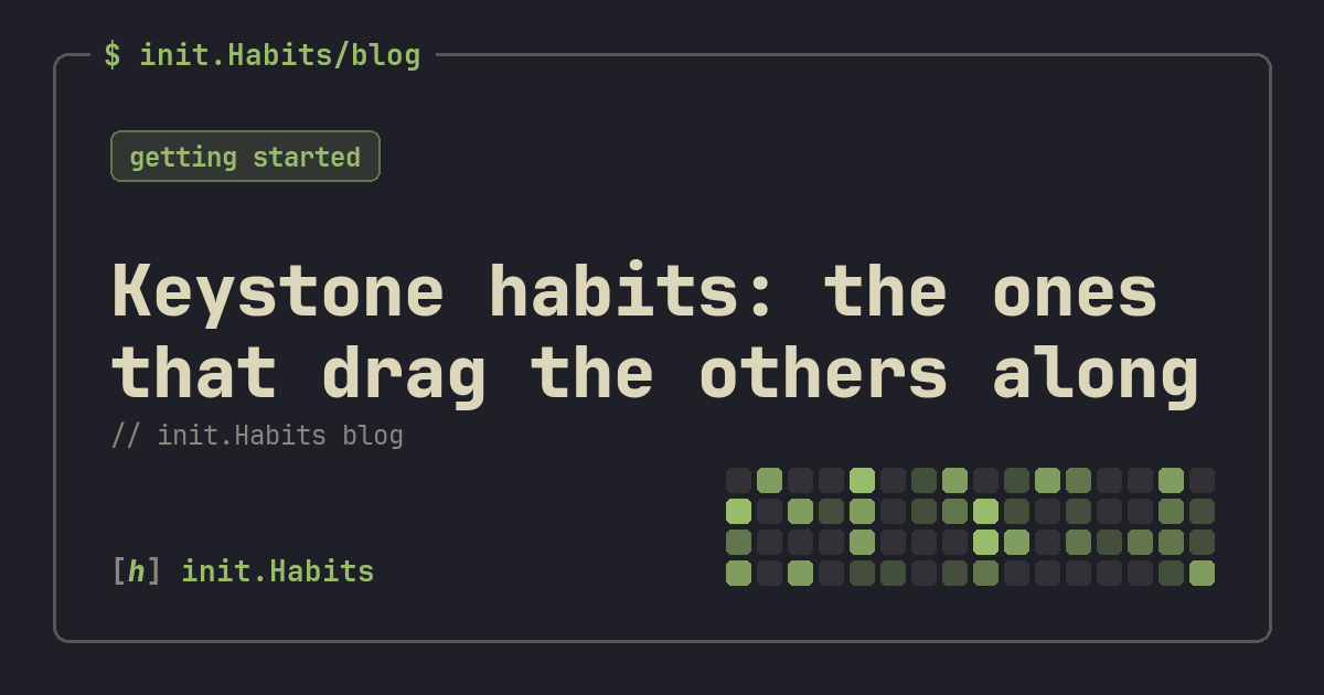 Keystone habits: the ones that drag the others along — init.Habits blog