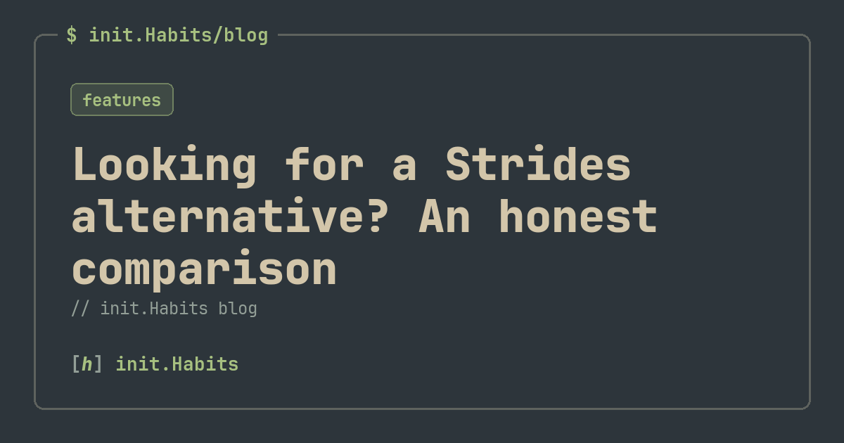 Looking for a Strides alternative? An honest comparison — init.Habits blog