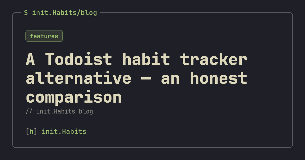 A Todoist habit tracker alternative — an honest comparison — init.Habits blog
