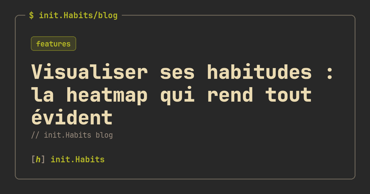 Visualiser ses habitudes : la heatmap qui rend tout évident — init.Habits blog